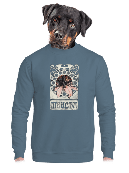 Moucha unisex mikina bez kapuce Nordic Blue