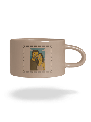 Simpsonovi z vlastní fotky hrnek makronka Brown Macaron