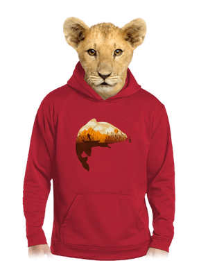 Kapitální úlovek dětská mikina klokanka Fire Red