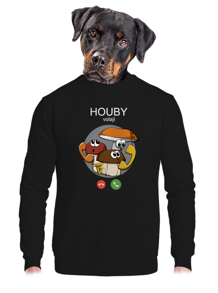 Houby volají unisex mikina bez kapuce Black