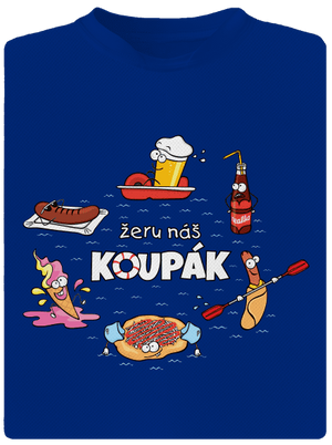 Český koupák pánské sportovní tričko Royal Blue Mal
