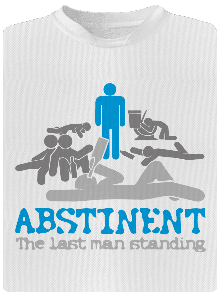 Abstinent pánské sportovní tričko White