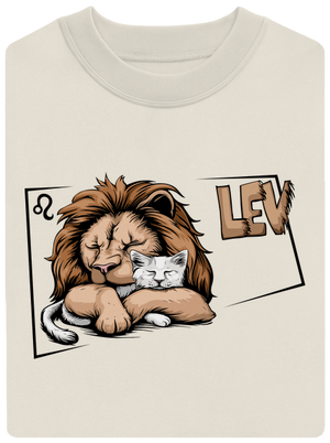 Kočičí horoskop: Lev  unisex mikina bez kapuce Off White