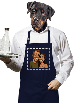 Karikatura z vlastní fotky zástěra Navy