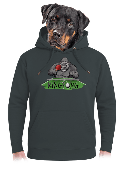 King pong unisex mikina premium Charcoal