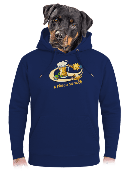 A přece se točí! unisex mikina premium Navy