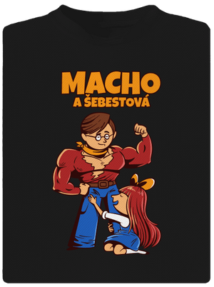 Macho a Šebestová pánské sportovní tričko Black