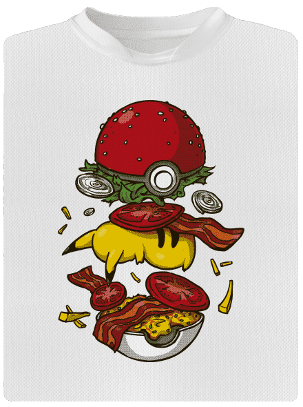 Pokémon burger dětské sportovní tričko White