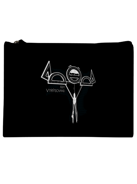 Vyrýsovanej taštička Black