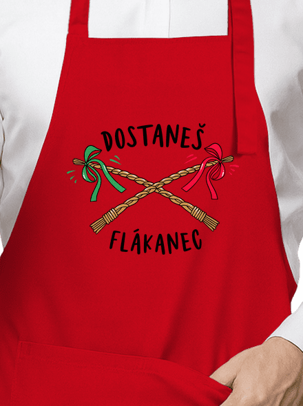 Flákanec zástěra Red