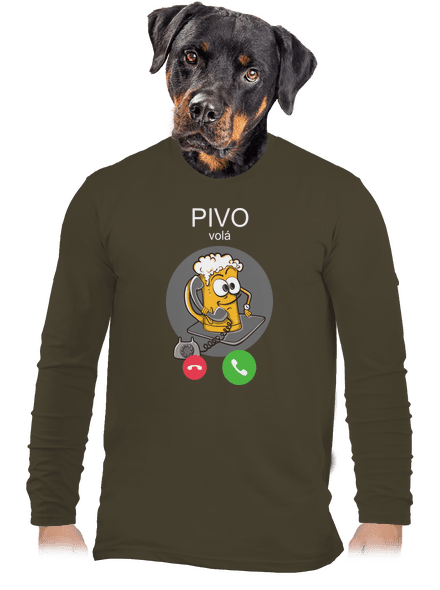 Pivo volá pánské dlouhý rukáv Urban Khaki