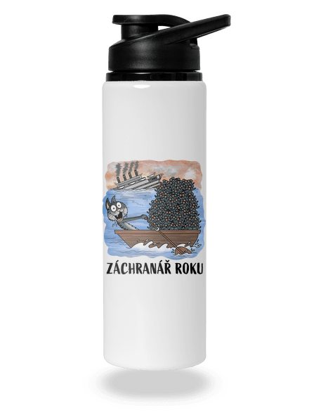 Záchranář roku lahev na vodu White