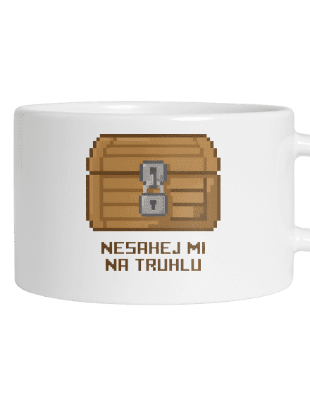 Nesahej mi na truhlu hrnek makronka White