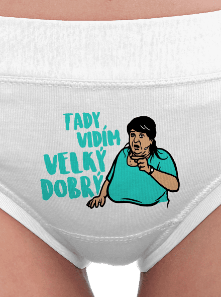 Velký dobrý dámské kalhotky White