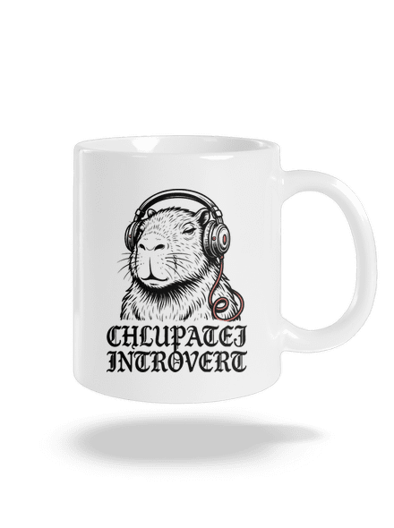 Chlupatej introvert klasický hrnek White