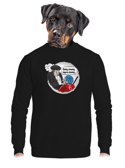 Český hokej unisex mikina bez kapuce Black