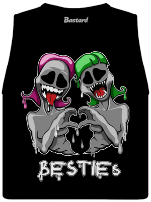 Besties dámské tílko volné Black