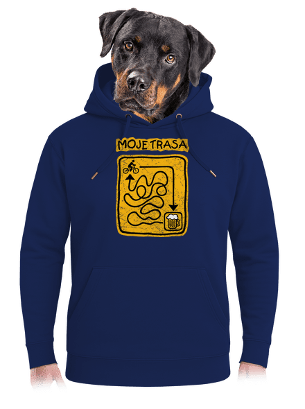 Moje trasa unisex mikina premium Navy