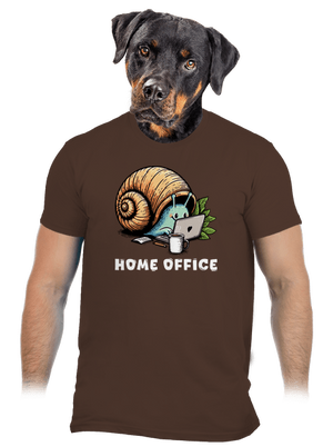 Šnekův home office pánské tričko Brown