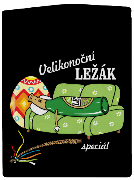 Velikonoční ležák dámská mikina na zip Black