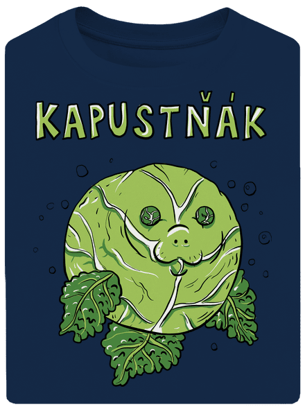 Kapustňák unisex tričko oversized Midnight Blue