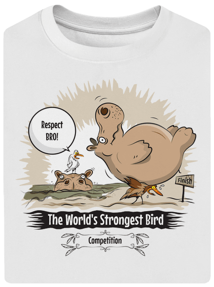 Strongest bird unisex tričko oversized White