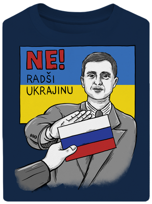 Ne! Radši Ukrajinu unisex tričko oversized Midnight Blue