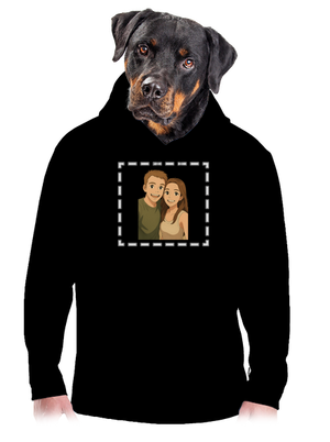 Ghibli efekt z vlastní fotky pánská mikina klokanka Black