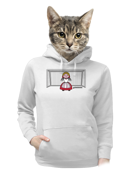 Gólmanka dámská mikina klokanka White