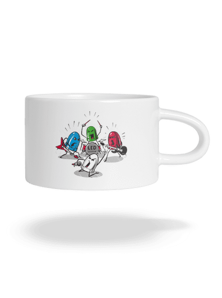 Led Zeppelin hrnek makronka White