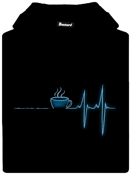 Coffee help pánská mikina klokanka Black