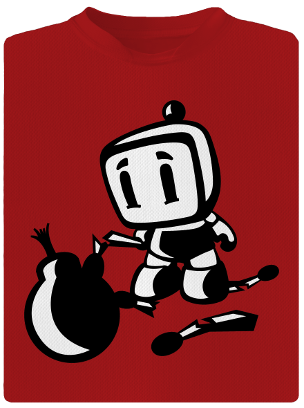 Bomberman pánské sportovní tričko Red Mal