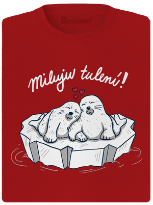 Miluju tulení dámské sportovní tričko Red Mal