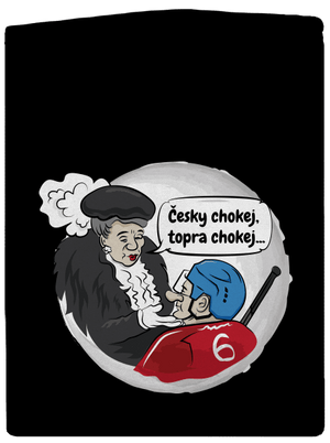 Český hokej pánská mikina na zip Black