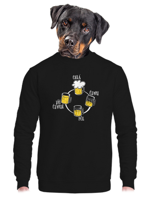 Pivní hodiny unisex mikina bez kapuce Black