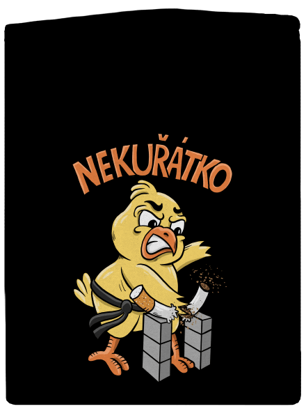 Nekuřátko pánská mikina na zip Black