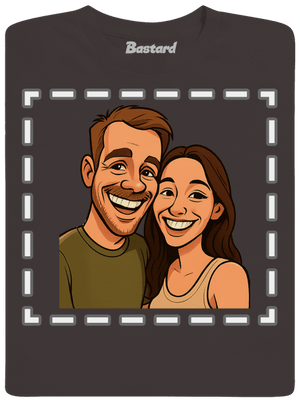 Karikatura z vlastní fotky pánské dlouhý rukáv Bear Brown