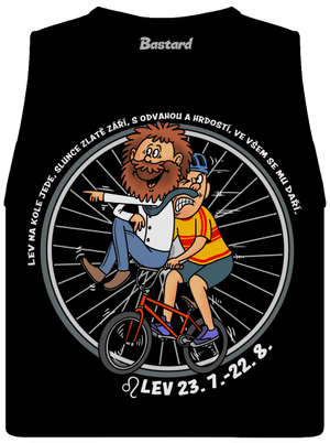 Cyklistický horoskop: Lev dámské tílko volné Black