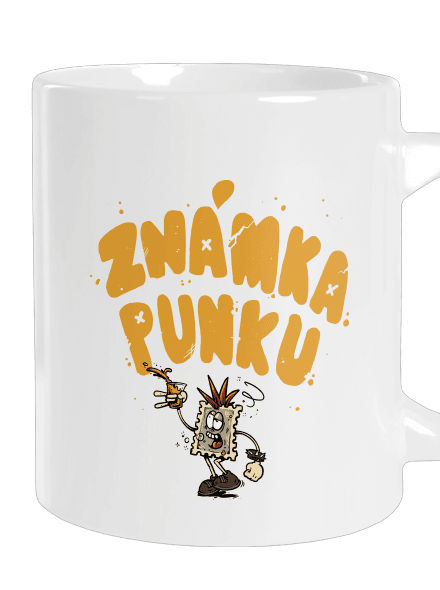 Vylitá známka punku  velký hrnek White