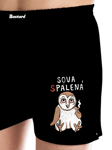 Sova Pálená pánské trenky Black