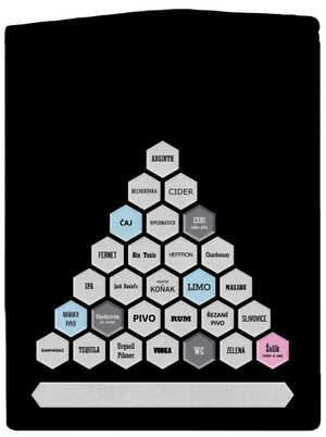 Textový alko kvíz a fix pánská mikina na zip Black