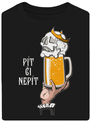 Pít či nepít unisex tričko oversized Black