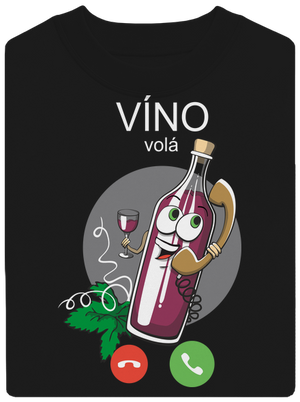 Červené víno volá unisex mikina bez kapuce Black