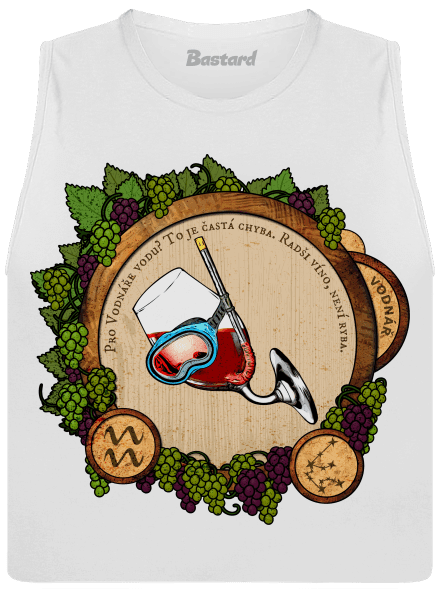 Vinný horoskop: Vodnář dámské tílko volné White