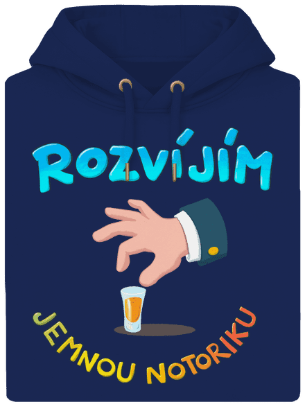 Jemná notorika unisex mikina premium Navy