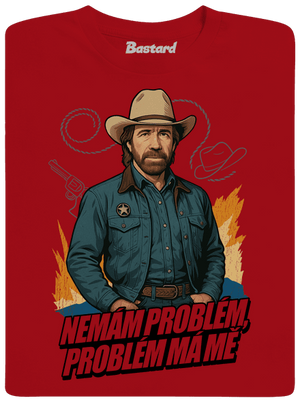B19: Chuck Norris z Walker, Texas Ranger pánské tričko Red