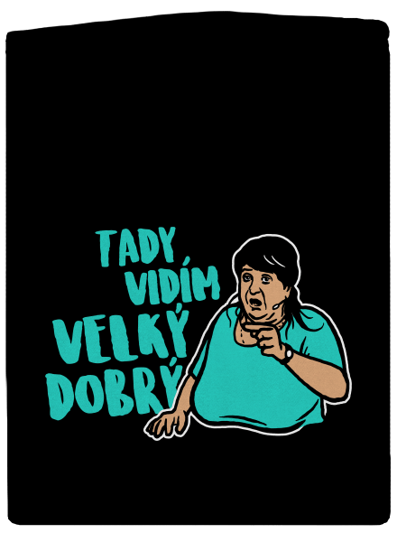 Velký dobrý pánská mikina na zip Black