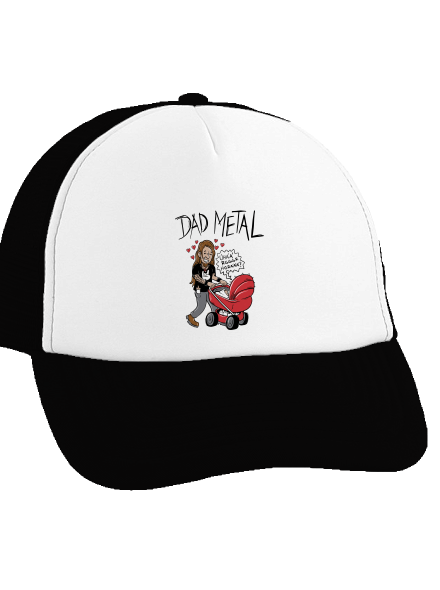 Dad metal kšiltovka truckerka Black cap
