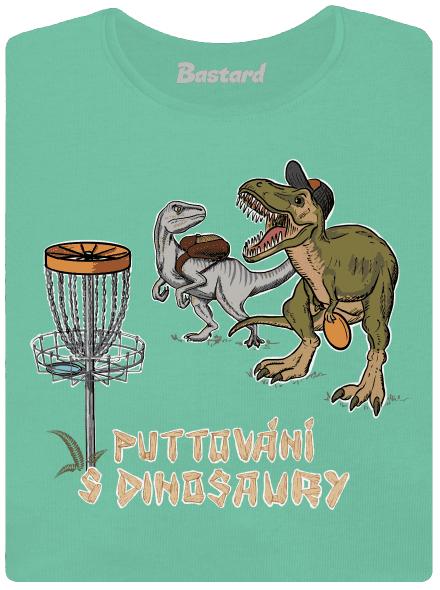 Puttování s dinosaury dámské tričko premium Mint Mal
