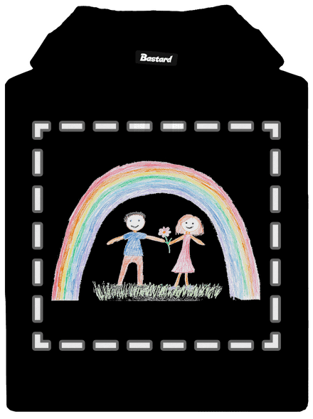 Dětské kresby - nahraj vlastní pánská mikina klokanka Black